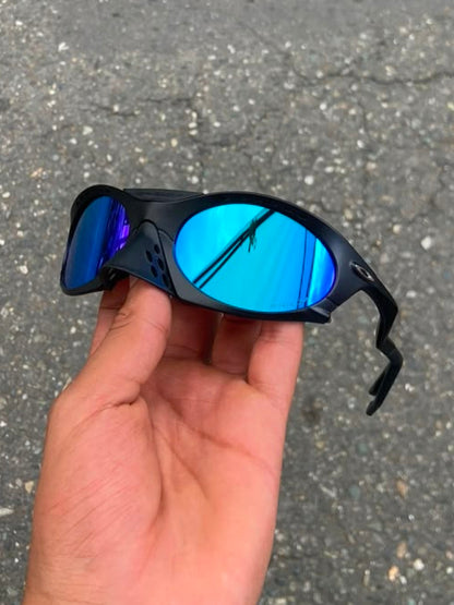 Plantaris lente azul montura negra